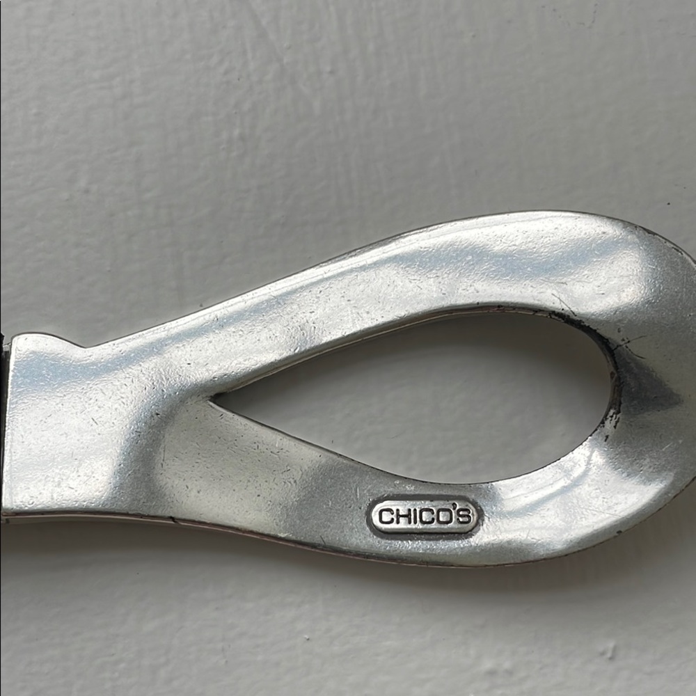 Chico's Black and Silver Art Deco Belt - Picture 3 of 6